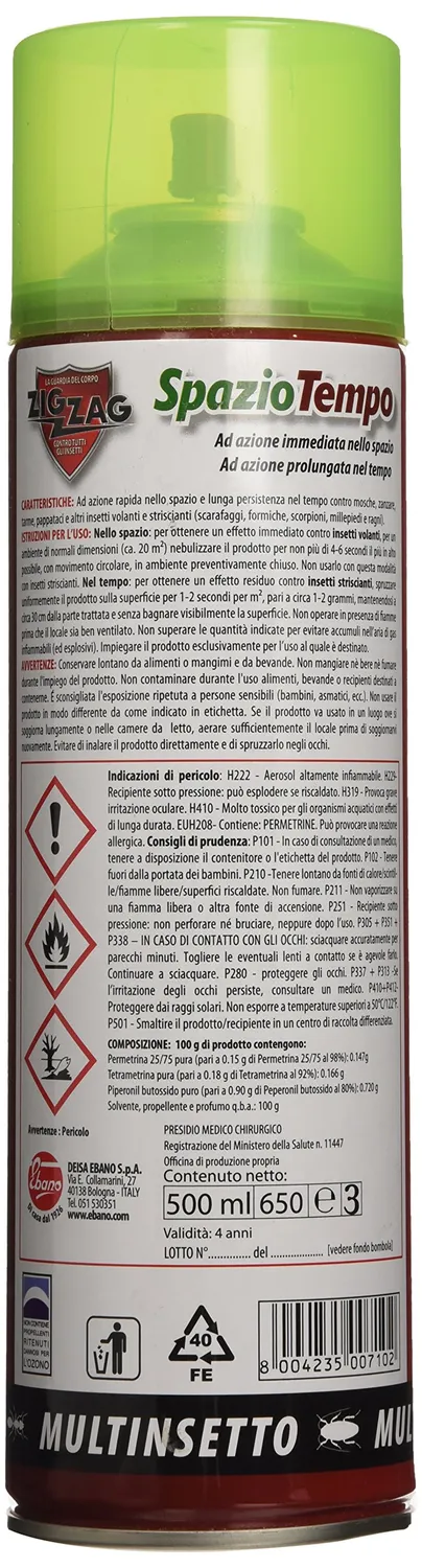 ZigZag Spazio Tempo 4in1 insetticida spray 500 ml doppia azione