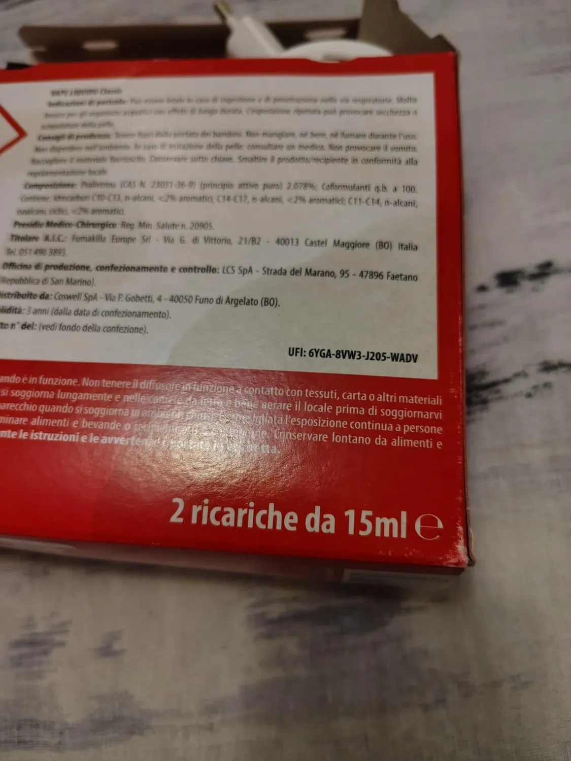 Vape Verdessenza diffusore elettrico 2+2 ricariche 30 notti