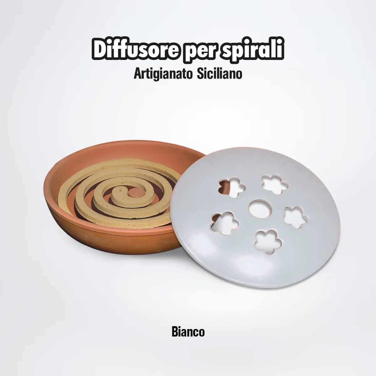 Piccio-NO! Diffusore terracotta porta spirale antizanzare antivento