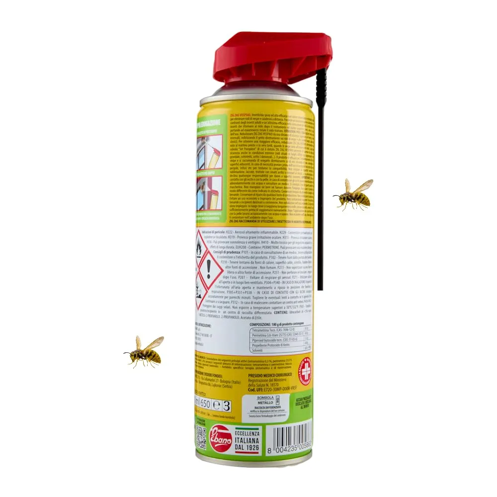 ZigZag Vespaio kit spray antivespe 2 pezzi getto 6 metri
