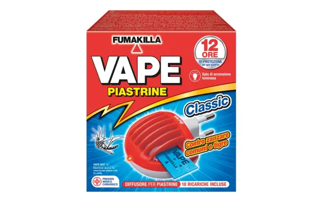 Vape Classic Elettroemanatore Spina + 10 piastrine 12 ore