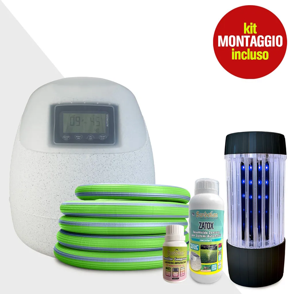 Sandokan Automizer kit giardino 100 mq con insetticida