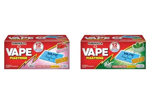 Vape Piastrine Geranio Menta Antizanzare 30 pz