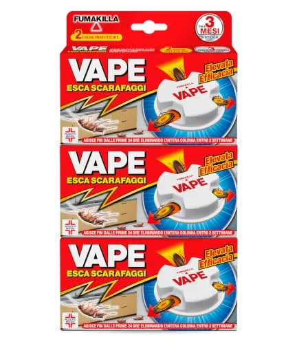 Vape Esca Scarafaggi Gel Blatte 6 Esche 3 Mesi