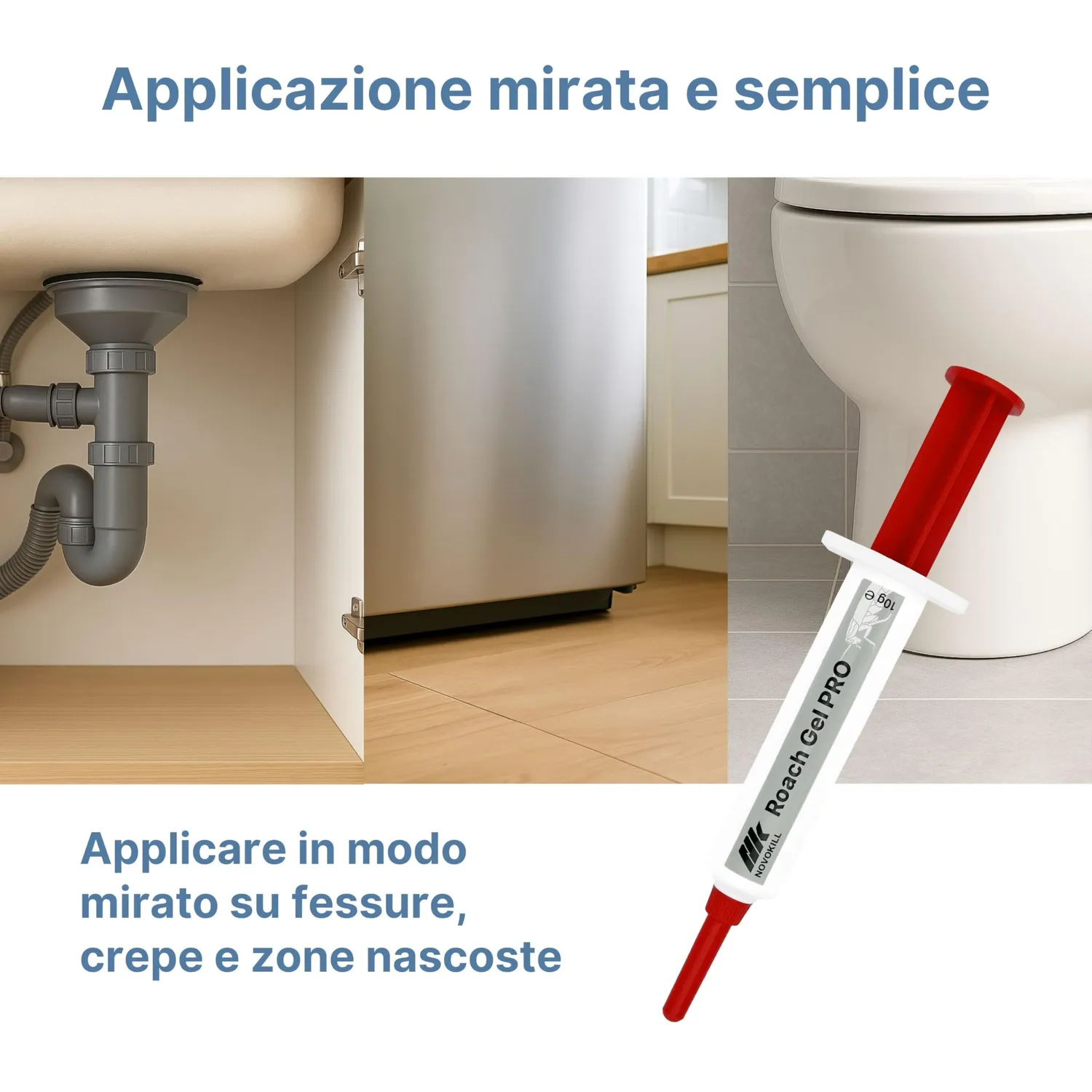 Novokill Gel Scarafaggi Siringa 10g Lunga Durata