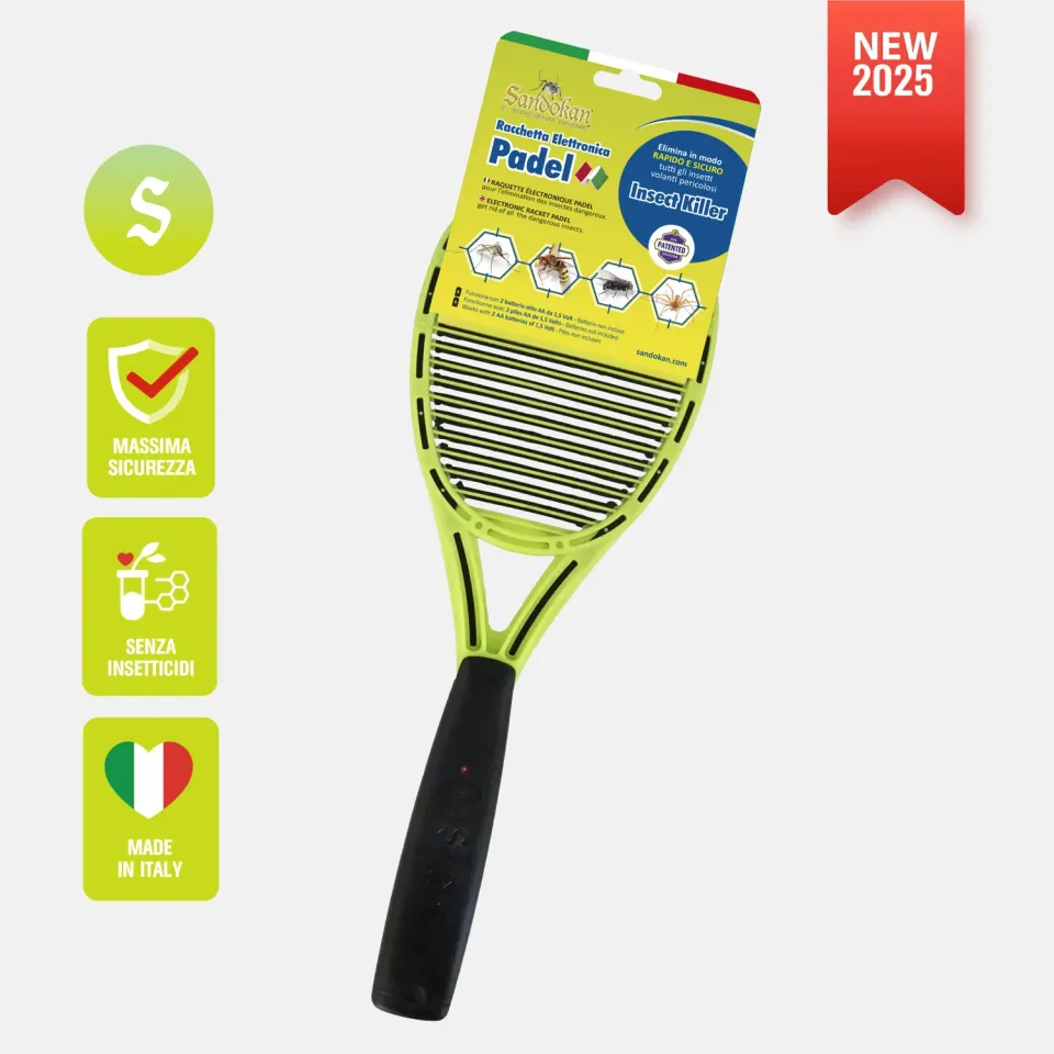 Sandokan Padel racchetta elettrica insetti volanti