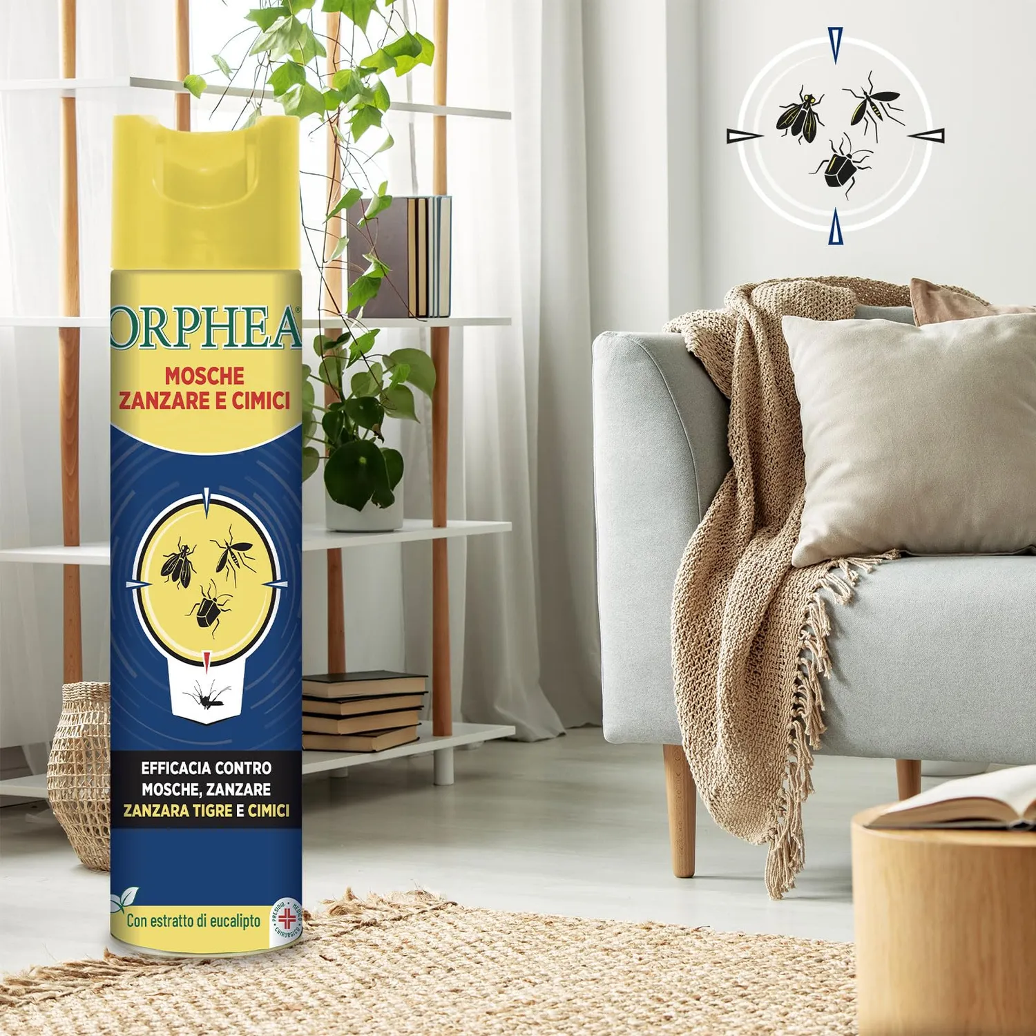 Orphea spray mosche zanzare cimici 400 ml eucalipto