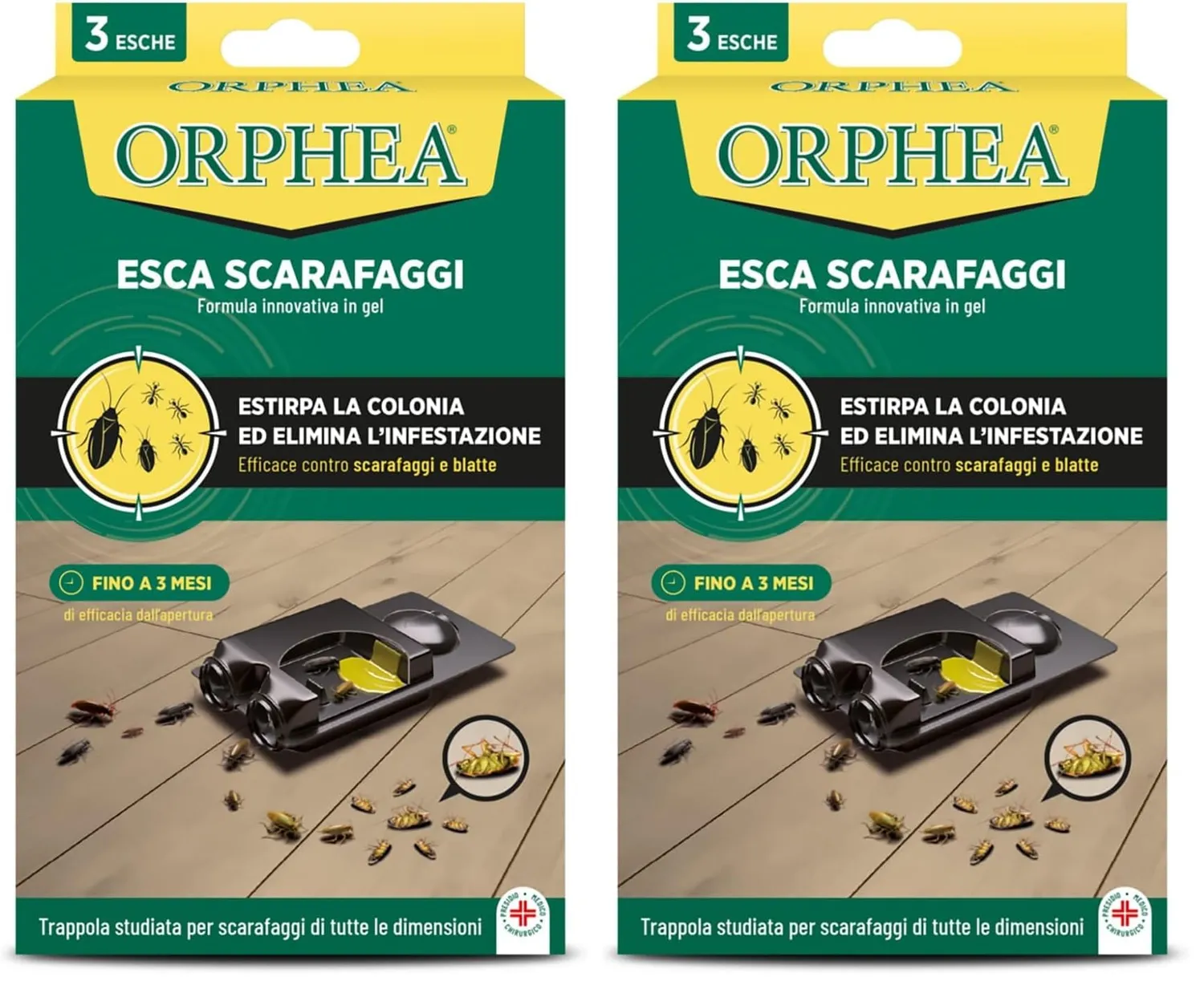 Orphea Esca Scarafaggi Gel Blatte 3 pz colonia