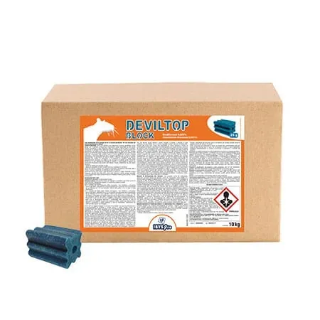Tathrin Deviltop Block esca rodenticida blocchi paraffinati brodifacoum
