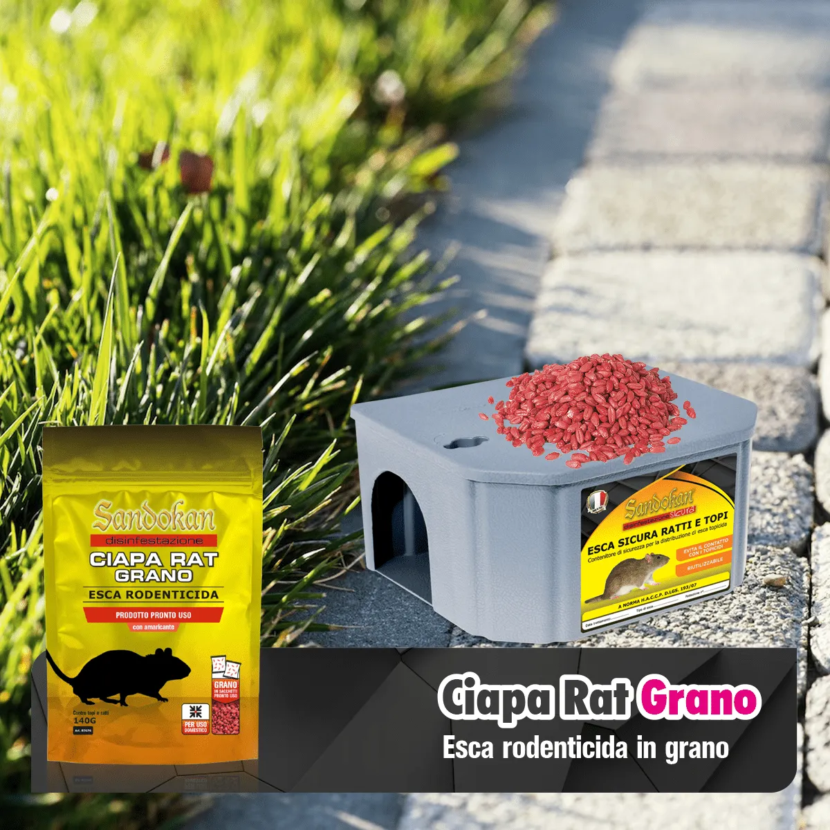 Ciapa Rat Grano esca topicida in grano 140 g appetibile