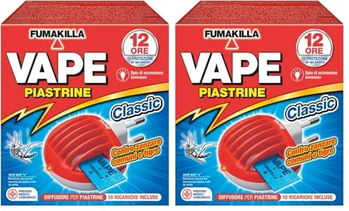 Vape Classic Elettroemanatore Spina + 10 piastrine 12 ore