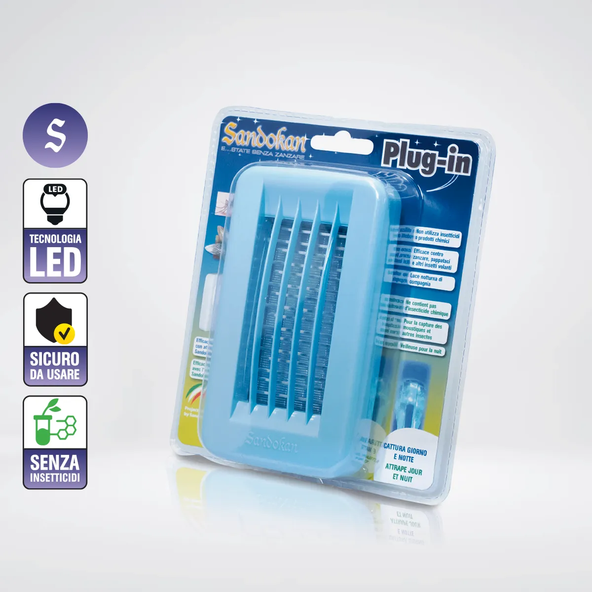 Piccio-NO! Plug-In Elettroinsetticida Presa UV 20 mq