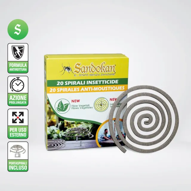 Piccio-NO! Spirali antizanzare fibra vegetale 10 pezzi