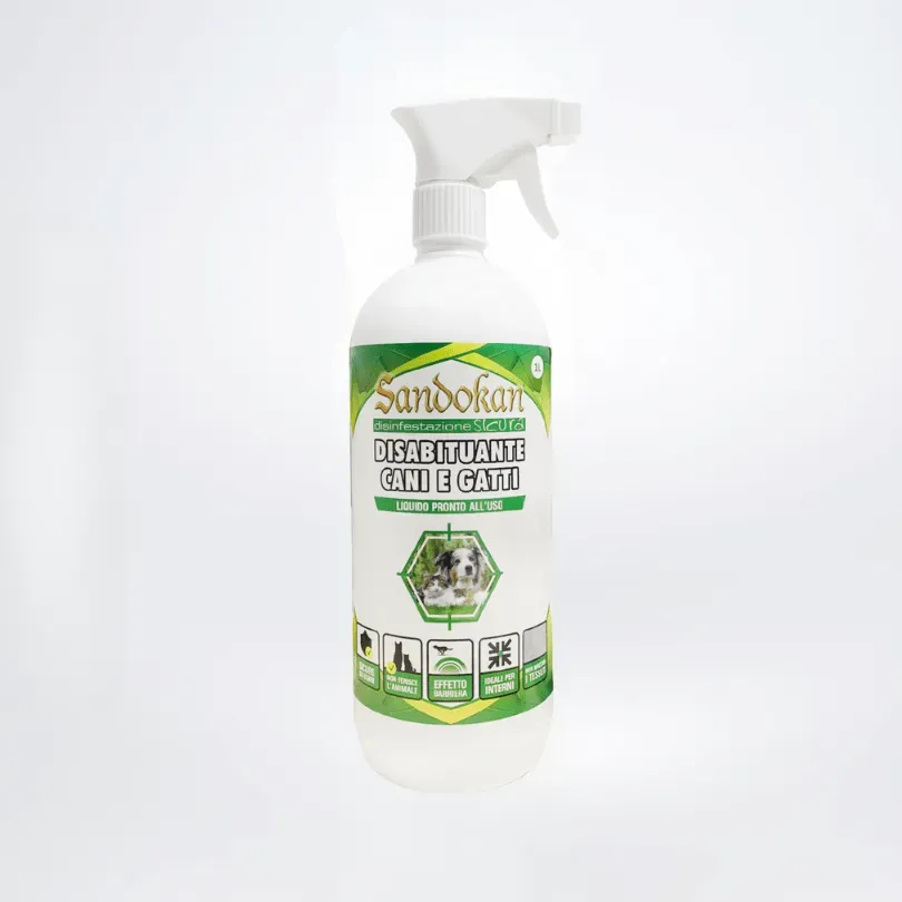 Piccio-NO! Sandokan Disabituante Spray Cani e Gatti Barriera Olfattiva