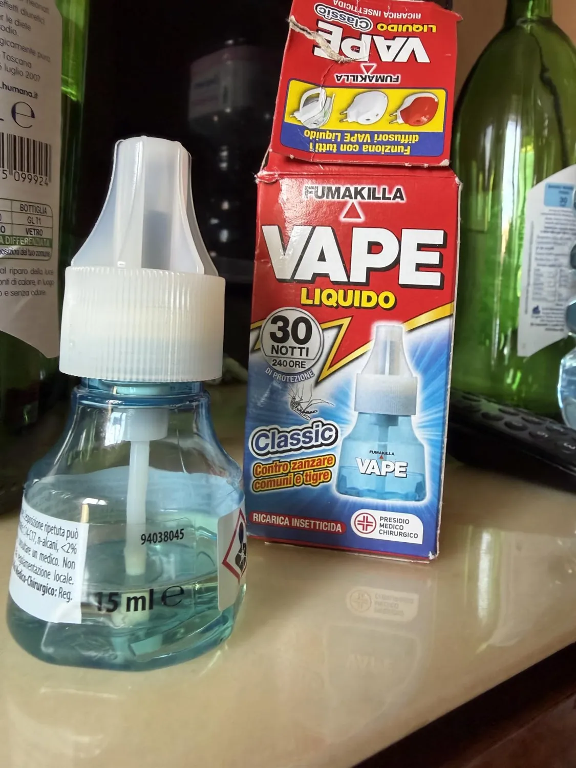 Vape Classic ricarica liquida 15ml 30 notti 240 ore