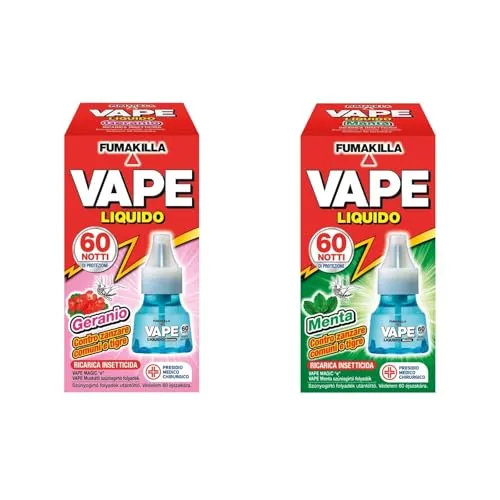 Vape Piastrine Geranio Menta Antizanzare 30 pz