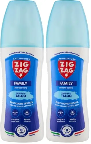 ZigZag Family lozione antizanzare talco 100 ml