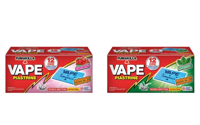 Vape Piastrine Geranio Menta Antizanzare 30 pz