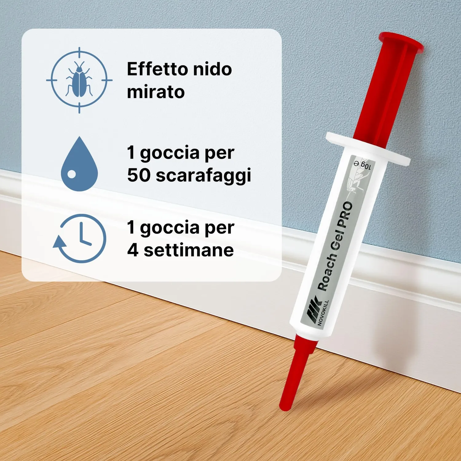 Novokill Gel Scarafaggi Siringa 10g Lunga Durata