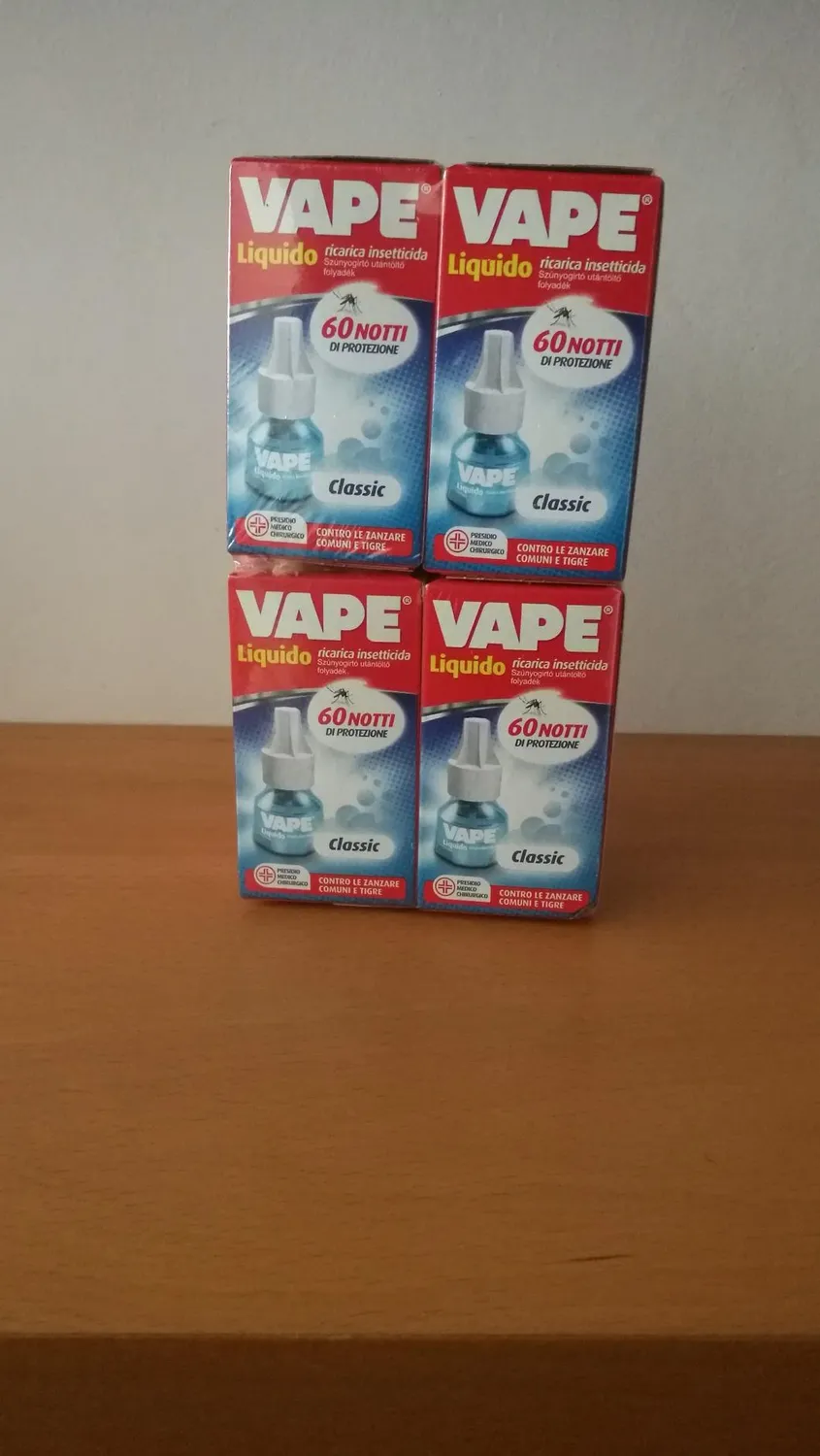 Vape Classic ricarica liquida antizanzare 4 pezzi profumo classico