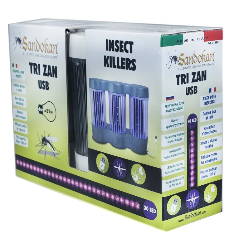 Piccio-NO! Tri-Zan Lampada Elettroinsetticida LED fino a 180 mq
