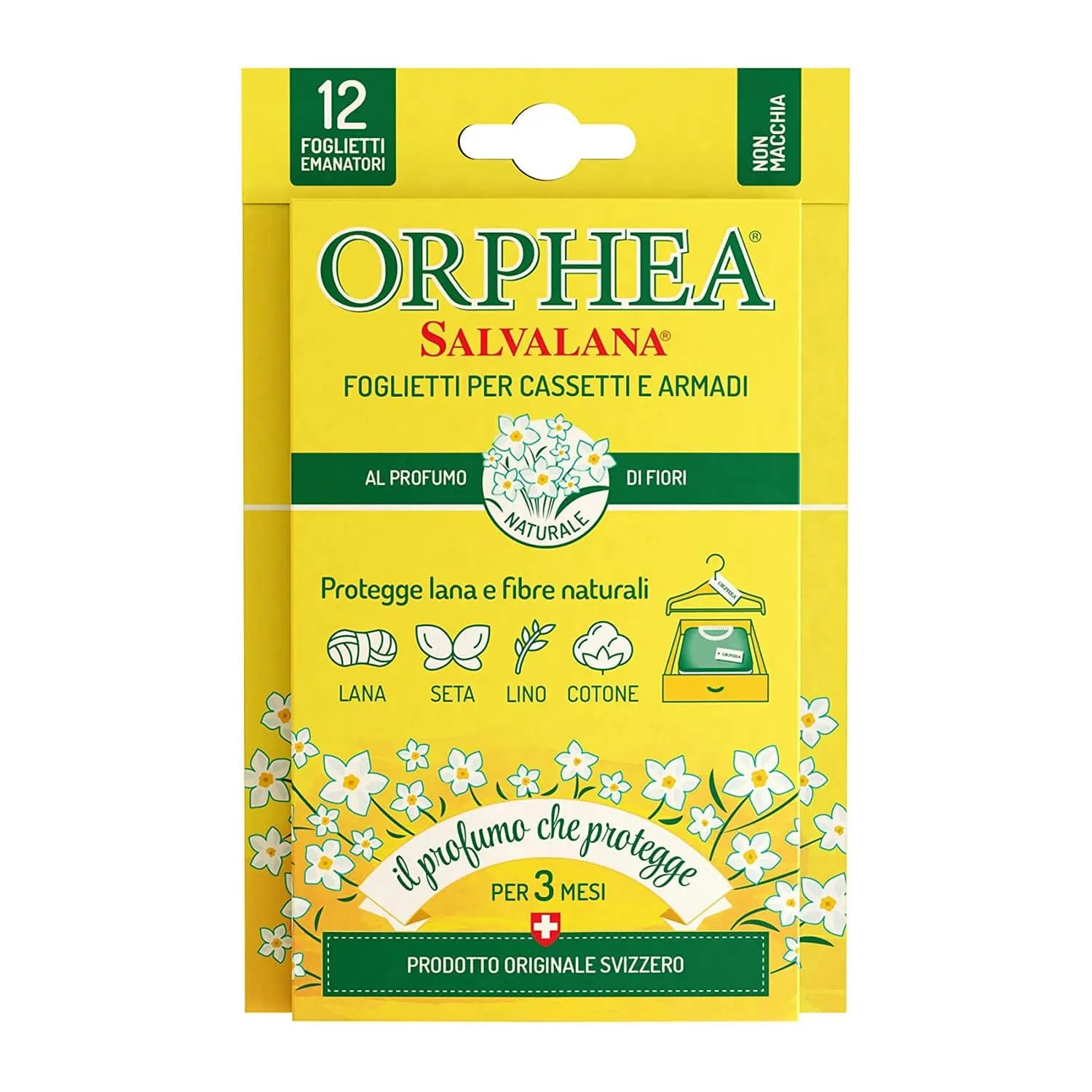Orphea Salvalana Foglietti sandalo bergamotto 12 pezzi lana