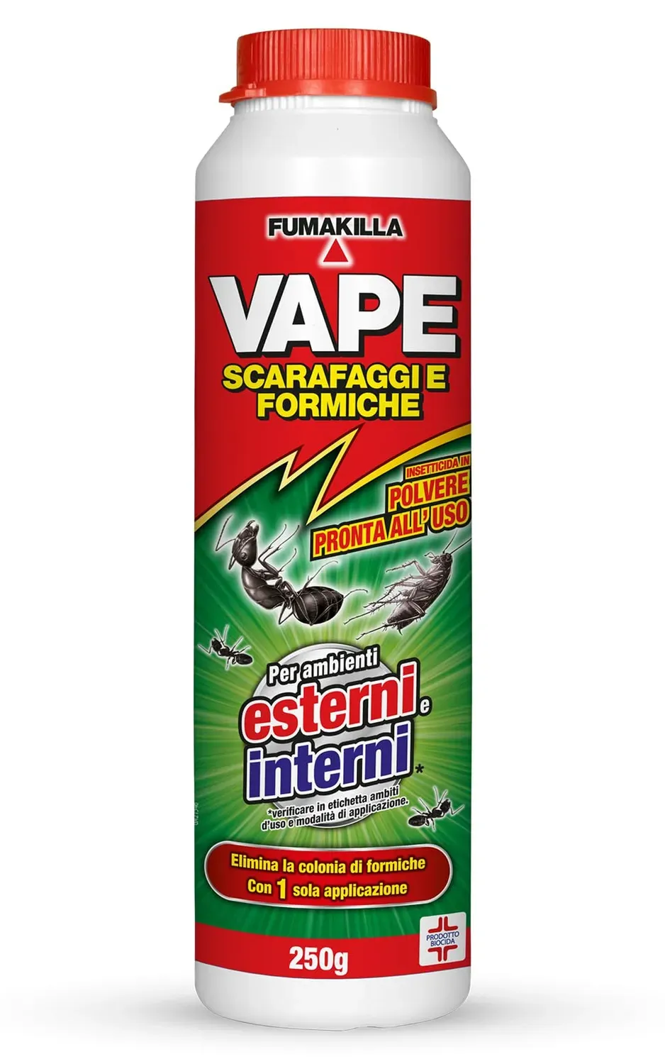 Vape Scarafaggi e Formiche insetticida polvere 250 g pronta uso