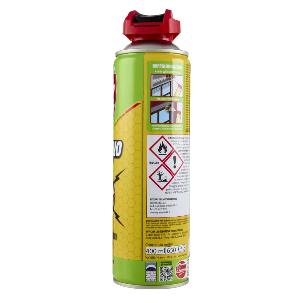ZigZag Vespaio insetticida spray vespe e calabroni 400 ml