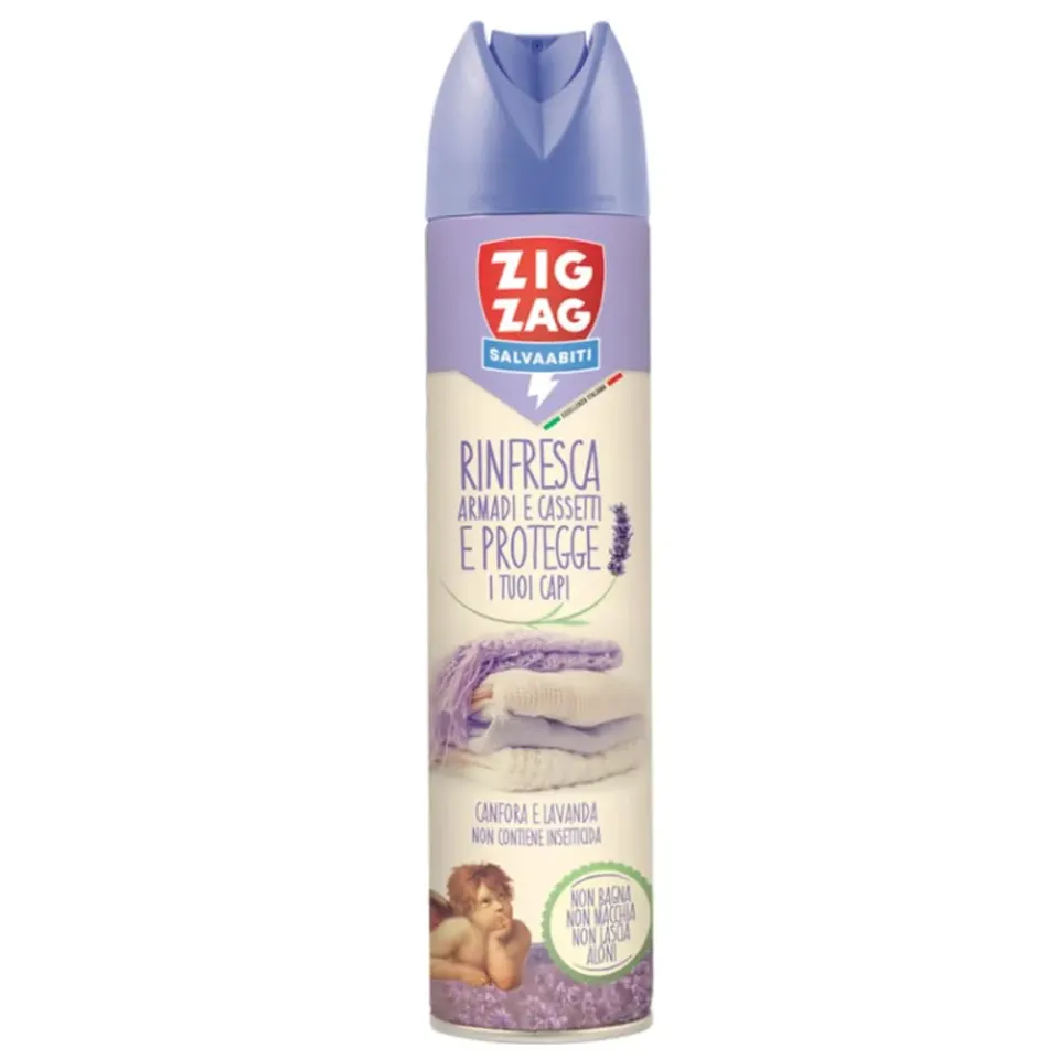 Zig Zag Salva Abiti Spray Antitarme 300 ml Canfora Lavanda