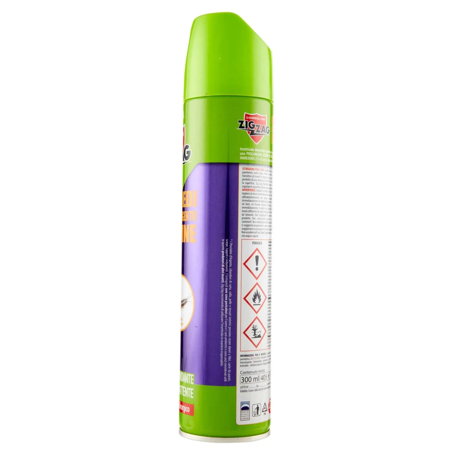 Zig Zag Insetticida Spray Centopiedi Pesciolini Argento 300 ml
