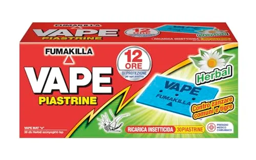Vape Herbal Mat e piastrine 30 pz 12 ore