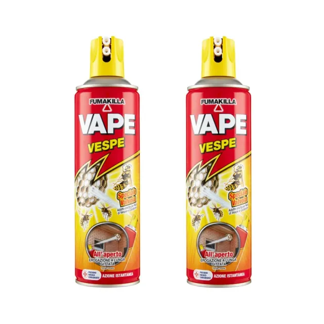 Vape Spray Insetticida Vespe Zanzare 2 Pezzi