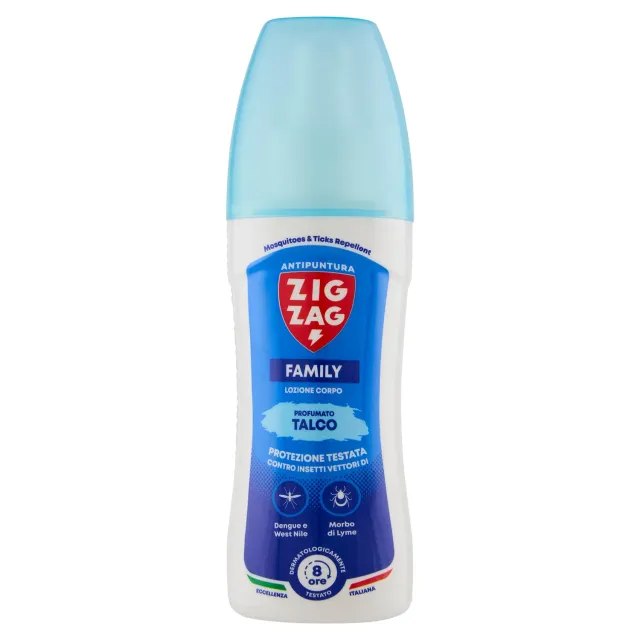 ZigZag Family lozione antizanzare talco 100 ml
