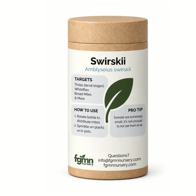 FGMN Nursery Swirskii Acaro Predatore Tripidi Mosca Bianca