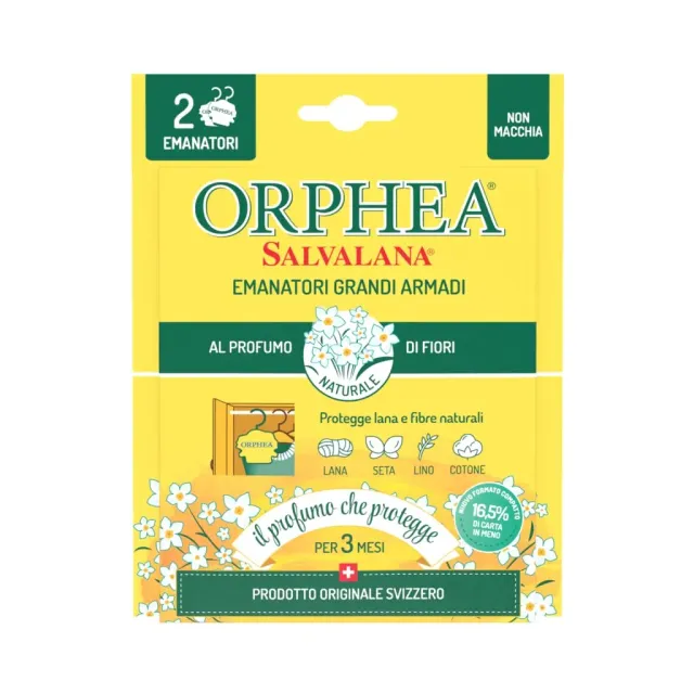 Orphea Salvalana Fiori Diffusori Lana 2 Pezzi 3 Mesi