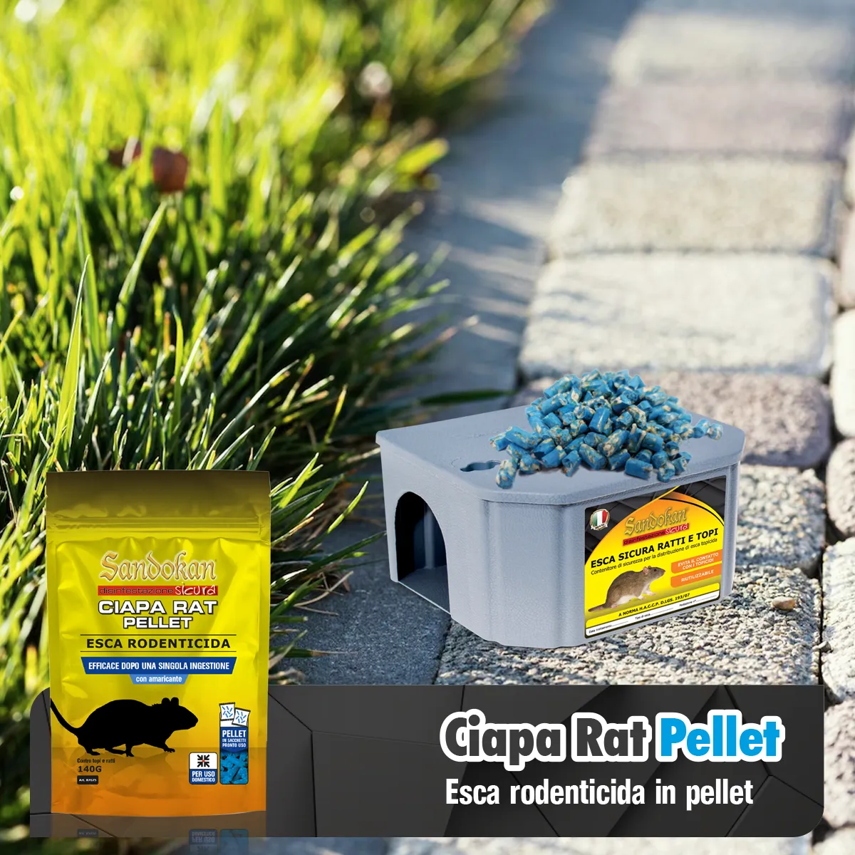 Piccio-NO! Ciapa Rat Pellet esca topi in grani 140 g
