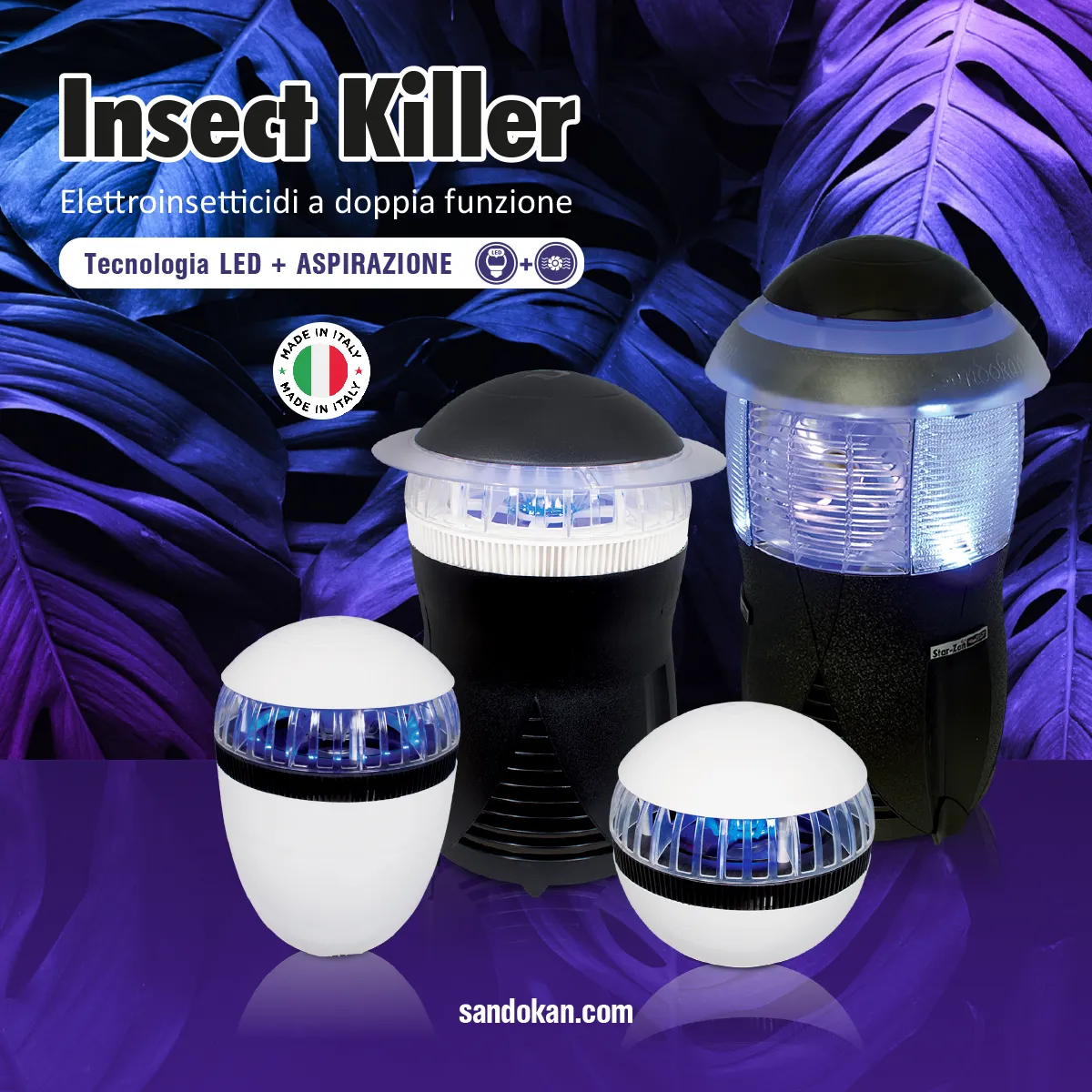 Sandokan Mosquit-All elettroinsetticida LED USB aspirazione