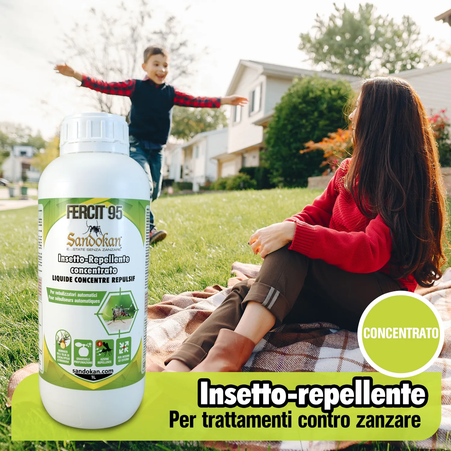 Piccio-NO! Insetto Repellente zanzare concentrato 1L eucalipto
