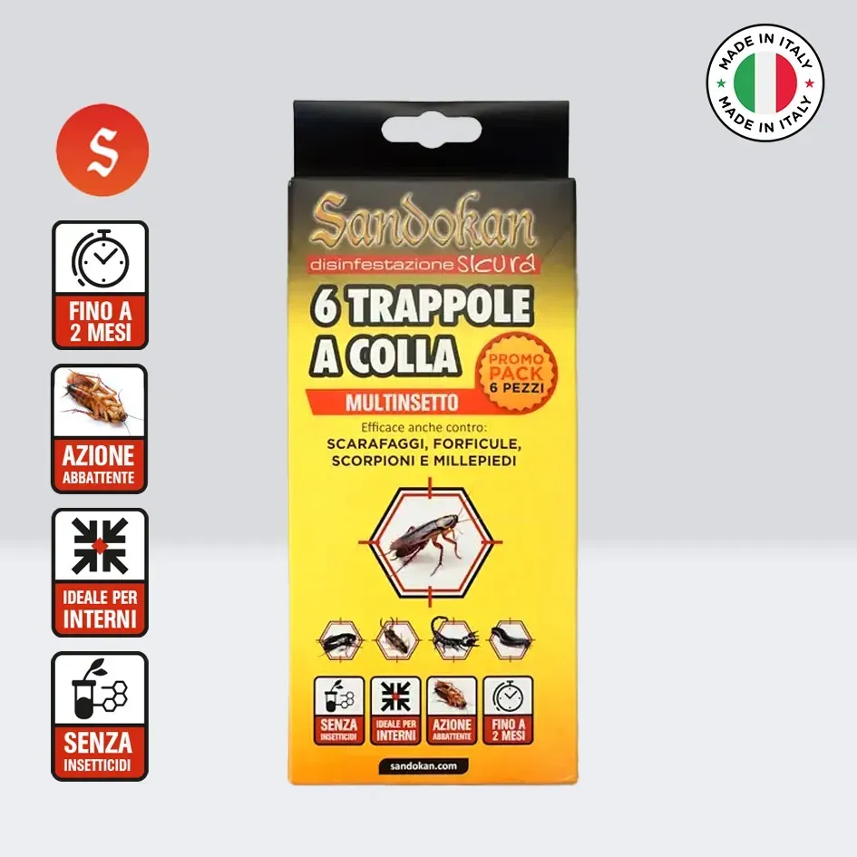 Sandokan trappola blatte a colla 6 pezzi ecologica