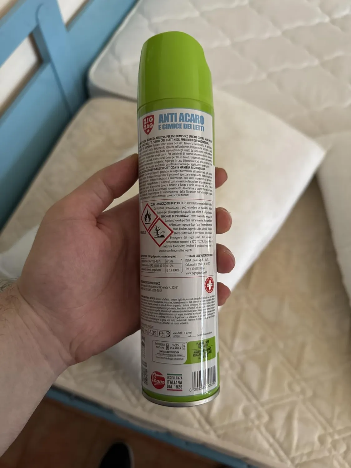 Zig Zag Spray Anti Acaro acaricida spray 300 ml inodore