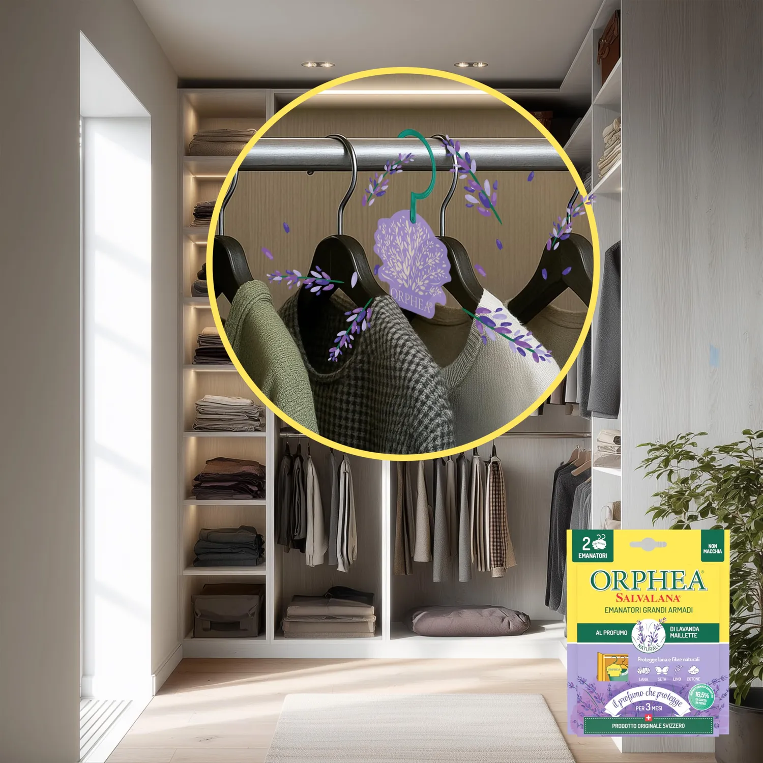 Orphea Salvalana emanatori antitarme lavanda 2 pezzi