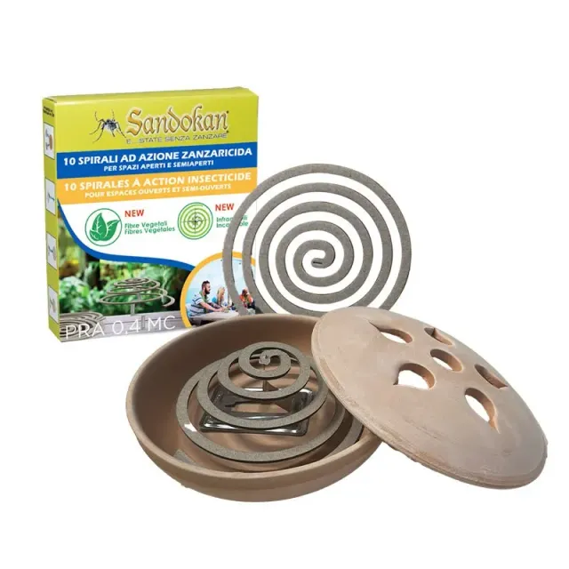 Piccio-NO! Diffusore terracotta porta spirali con 10 spirali