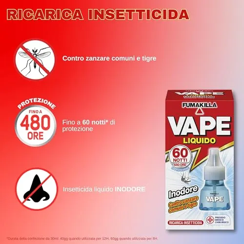 Vape Liquido Inodore ricarica liquida 30ml 480 ore