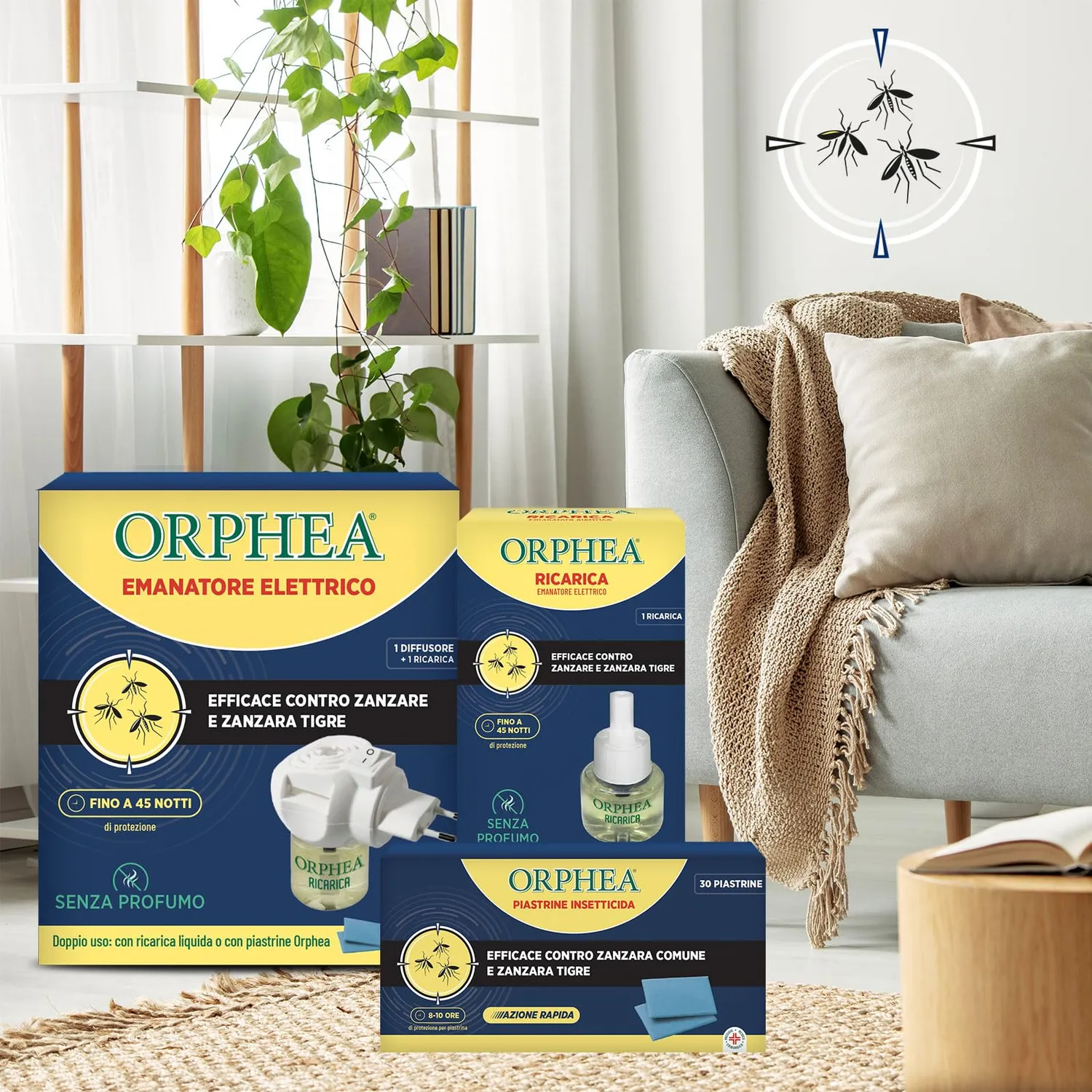 Orphea Protezione Giorno e Notte Piastrine Eucalipto 30 Pezzi