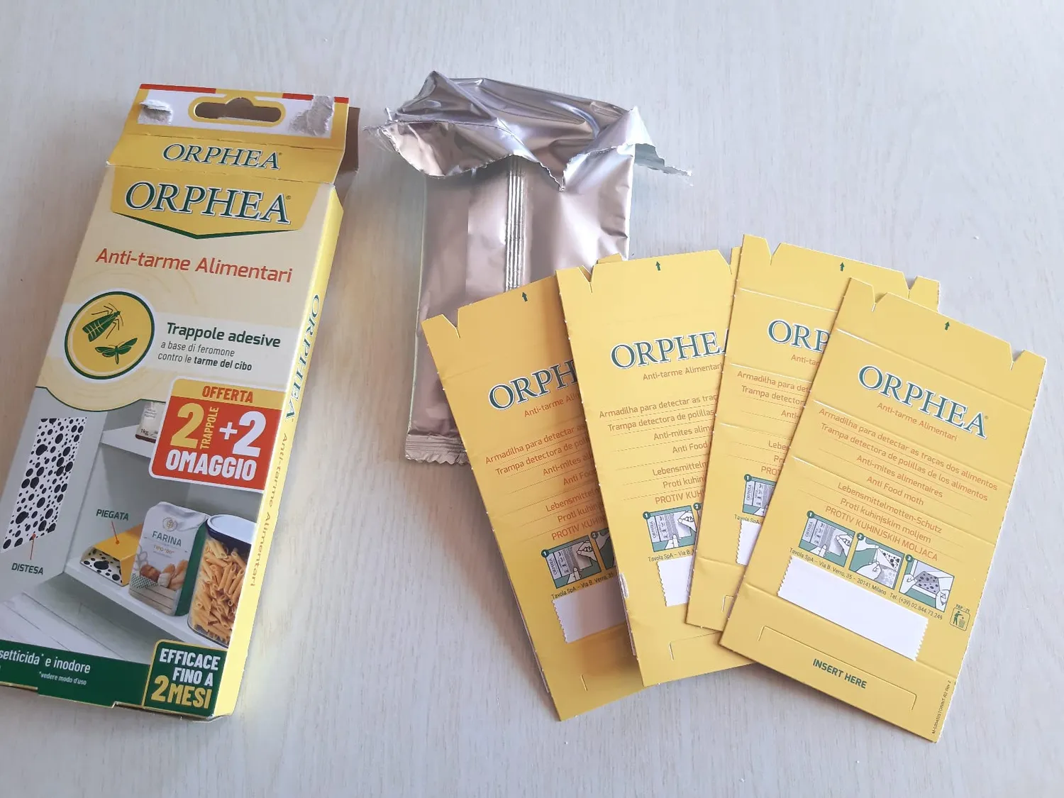 Orphea Antitarme Alimentare 4 Trappole Adesive