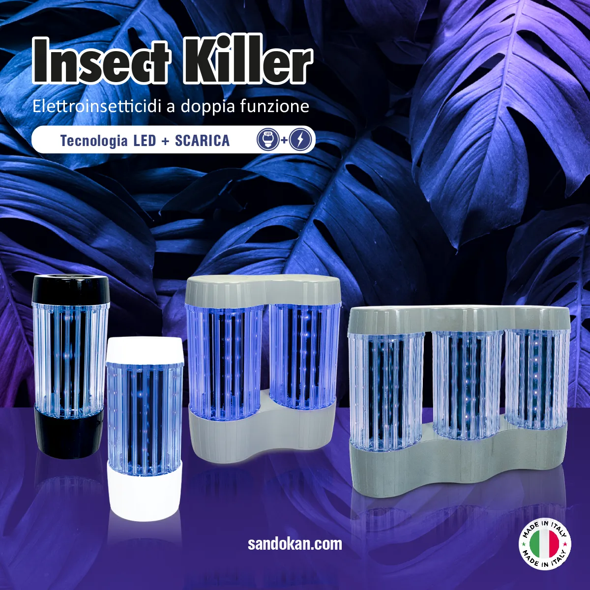 Sandokan CUB-ZAN elettroinsetticida LED 60 mq