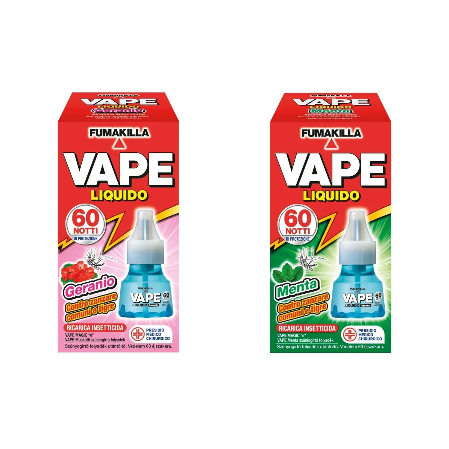 Vape Piastrine Geranio Menta Antizanzare 30 pz