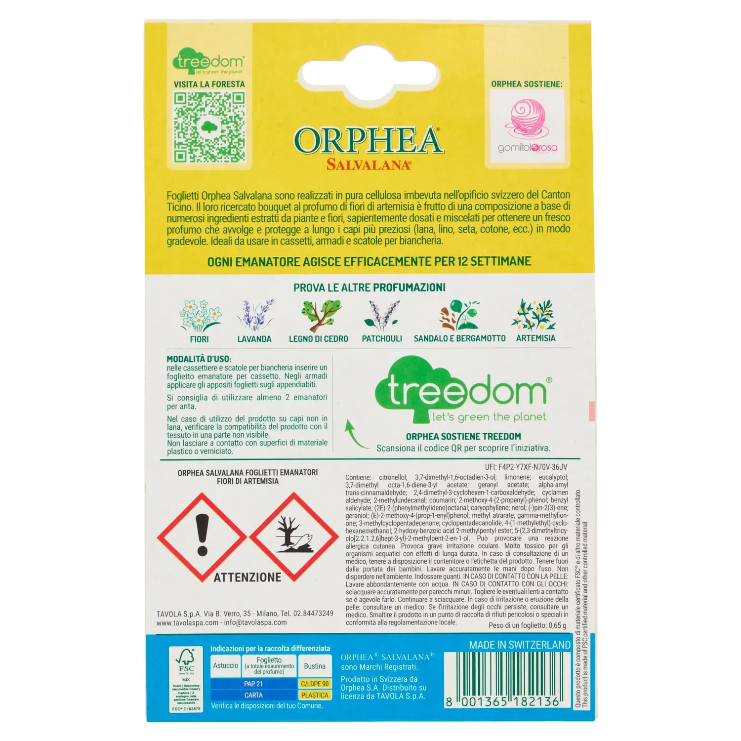 Orphea Salvalana Foglietti Cassetti Armadi artemisia 12 pz floreale