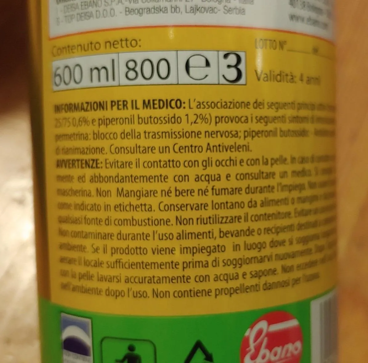 Zig Zag Vespaio Power spray vespe 600ml lunga gittata