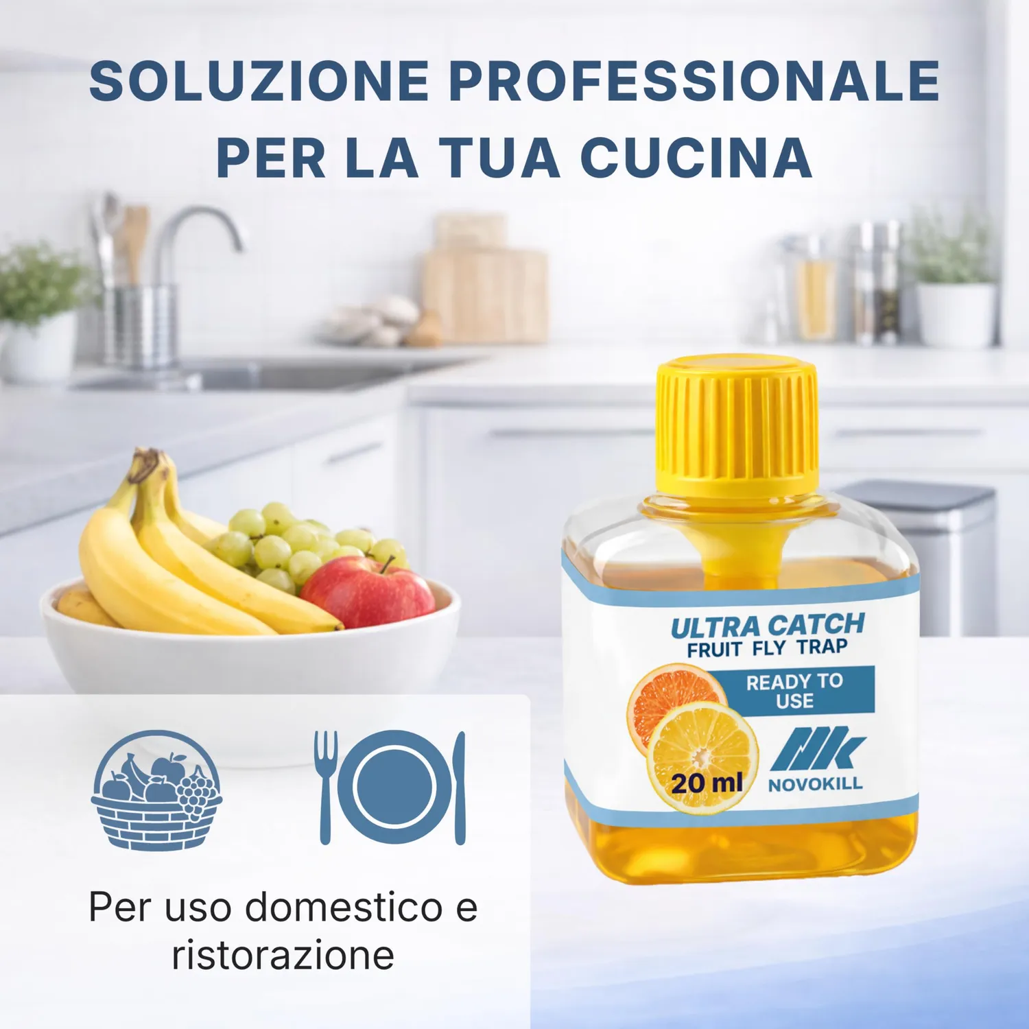 Novokill attrattivo moscerini frutta 8x20ml ricarica